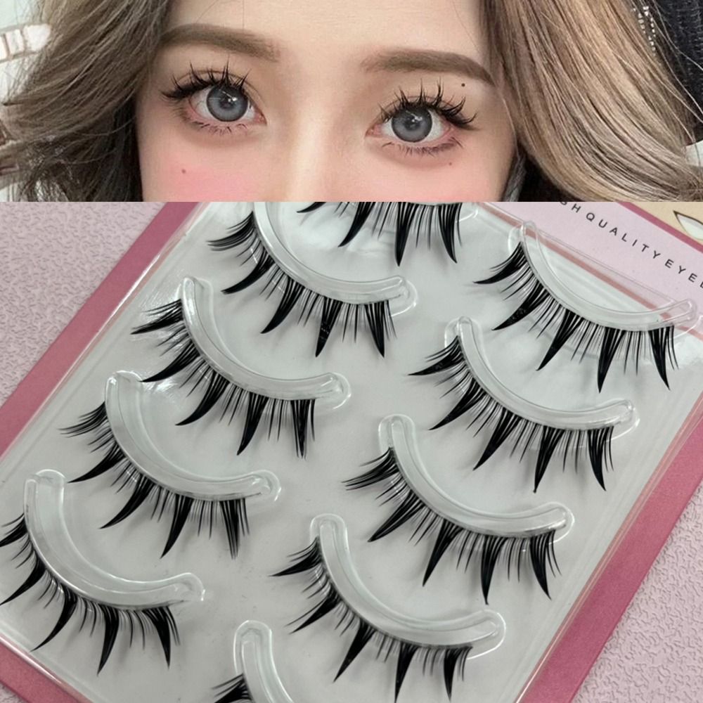 5 pares pacote japonês cosplay - Eyelash Extension Japanese avaliação e preço