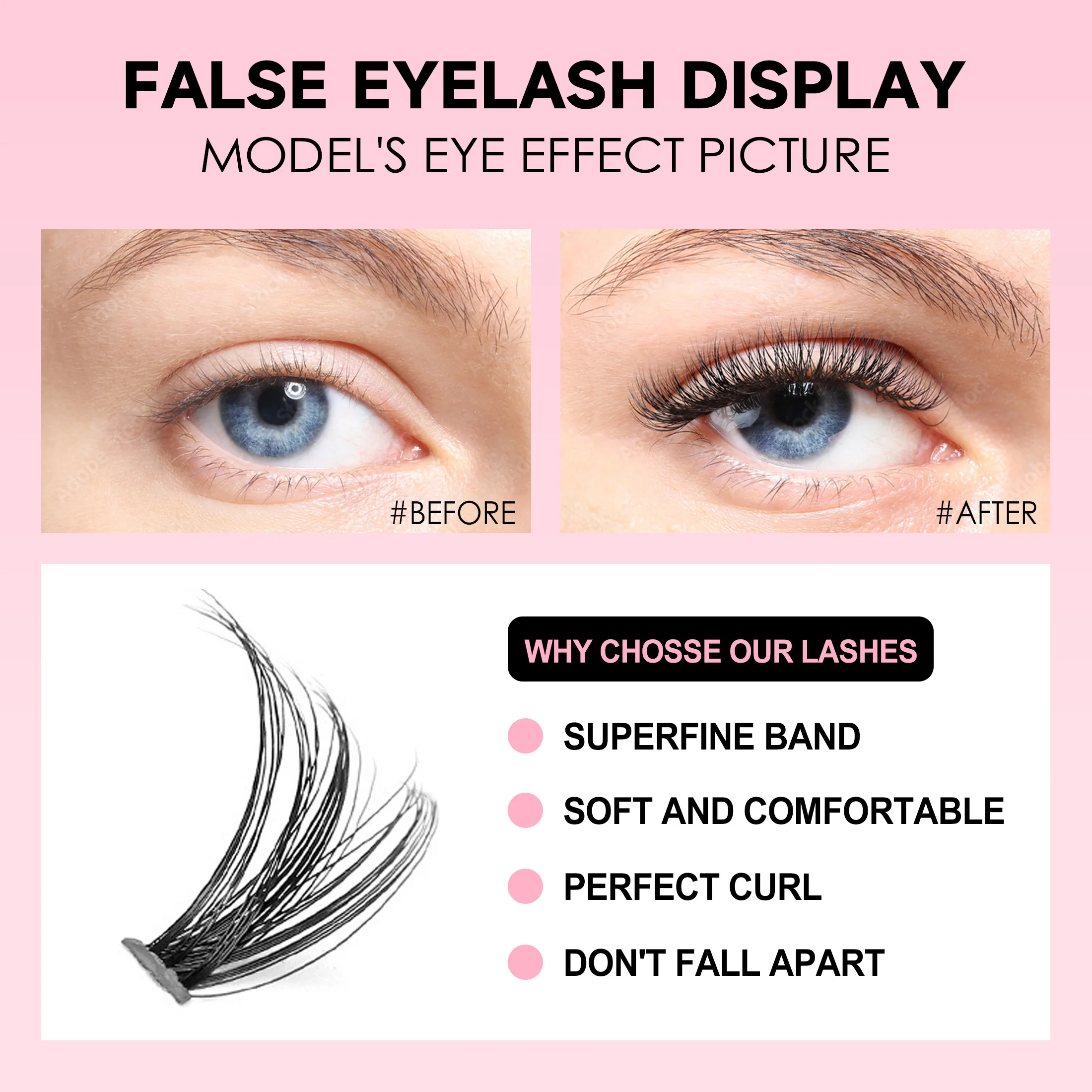 DIY Lashes Extension Kit, Clus - Eyelash Extension Glasses avaliação e preço