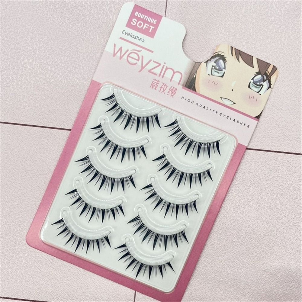 5 pares pacote japonês cosplay - Eyelash Extension Japanese avaliação e preço